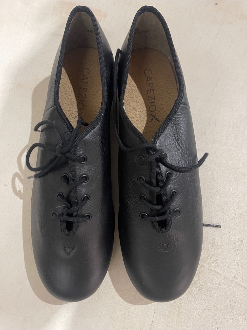 Capezio Black Leather Lace-Up Oxford Dance Shoe